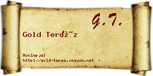 Gold Teréz névjegykártya